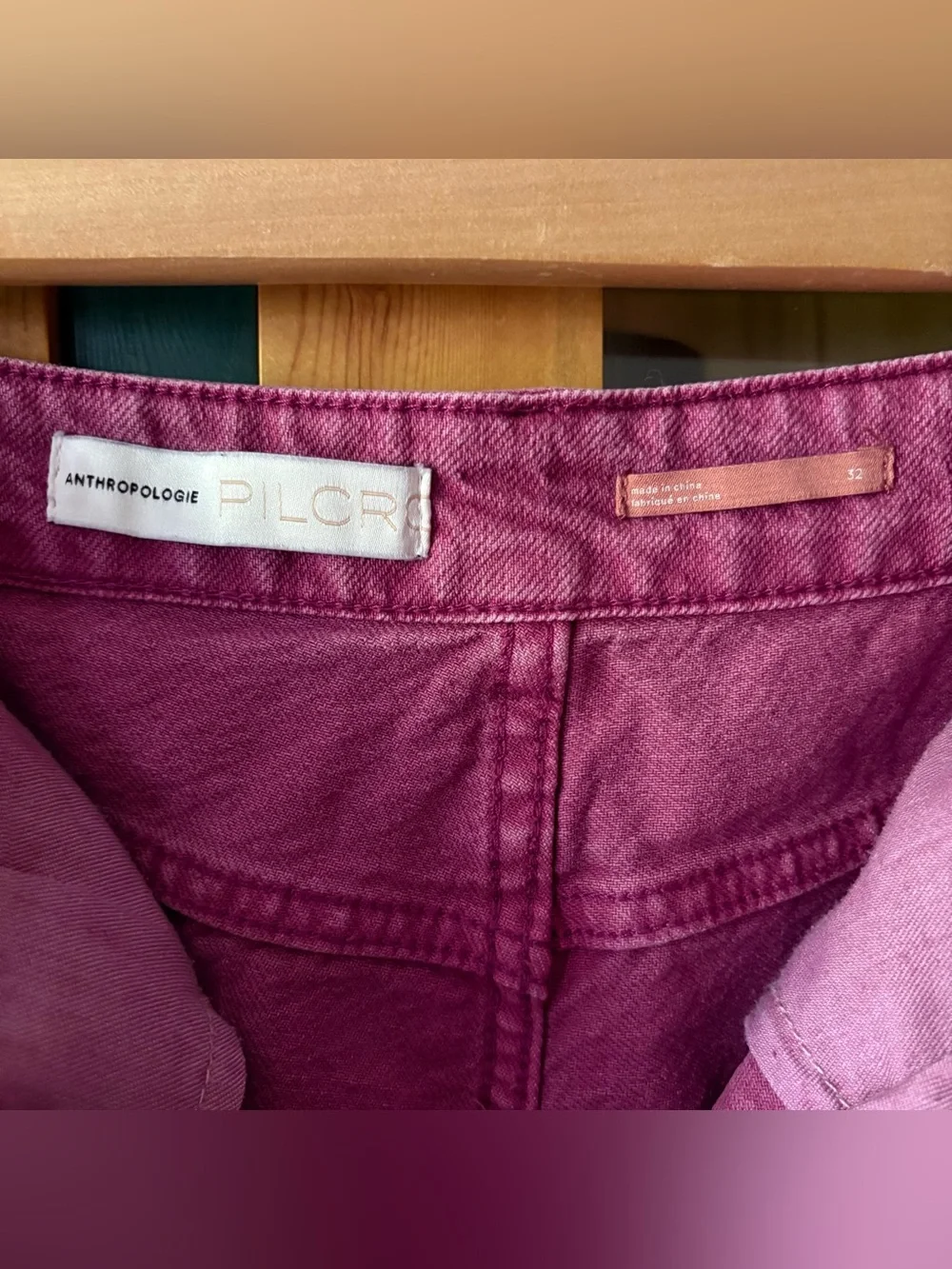 Anthropologie Pilcro Sz. 32 Sunwashed Raspberry High Rise Shorts
